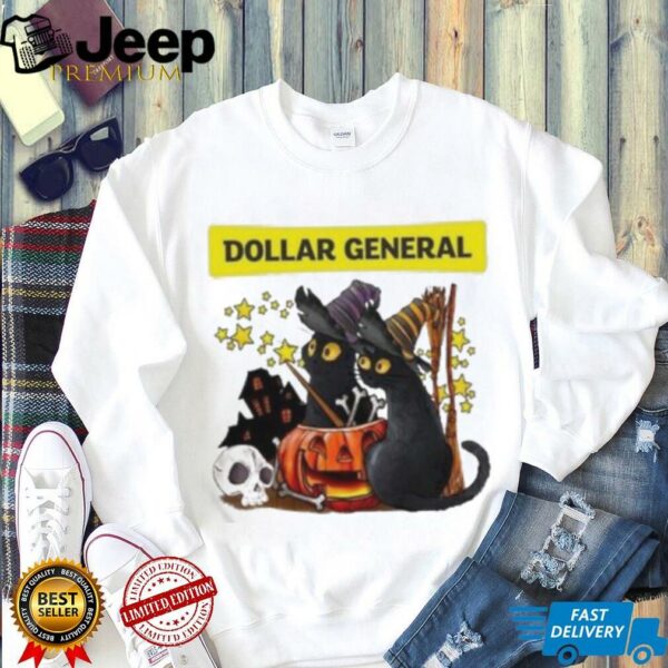 Dollar General X Black Cat Witch Halloween 2025 T shirt