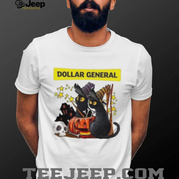 Dollar General X Black Cat Witch Halloween 2025 T shirt