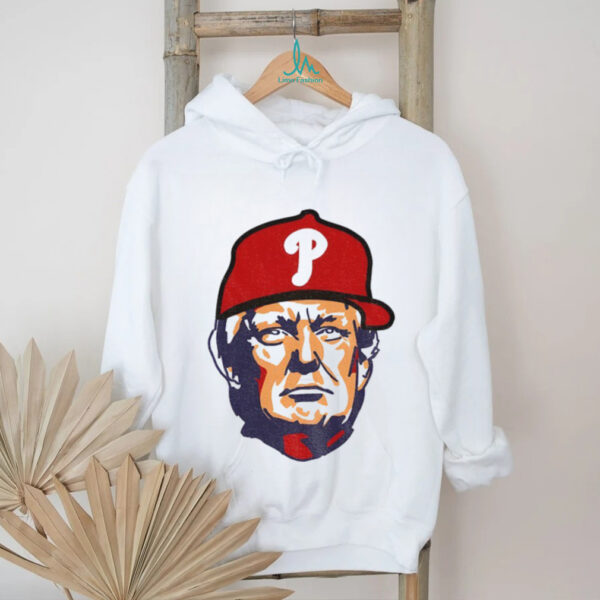 Donald Trump big head with Philadelphia Phillies hat MLB Baseball Champions 2025 shirt