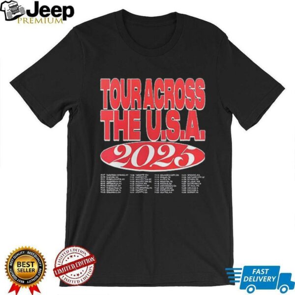 Drug Church tour Across the USA 2025 trippy rabbits with dates shirt