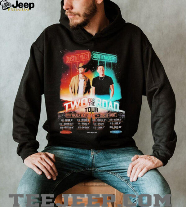 Dustin Lynch And Scotty McCreery Two For The Road Tour 2025 Dates T Shirts
