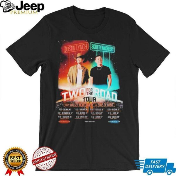Dustin Lynch And Scotty McCreery Two For The Road Tour 2025 Dates T Shirts
