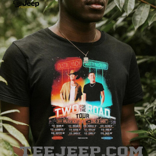 Dustin Lynch And Scotty McCreery Two For The Road Tour 2025 Dates T Shirts