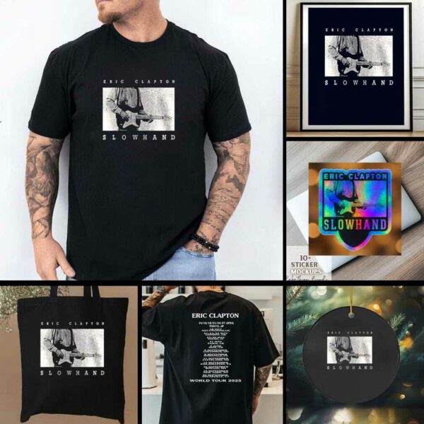 Eric Clapton Slowhand 2025 world tour dates shirt