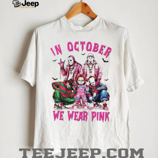Friends Horror Breast Cancer Awareness In October We Wear Pink shirt