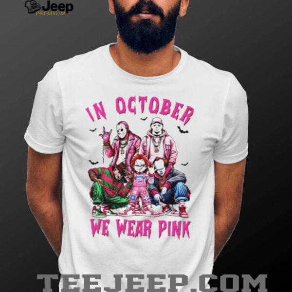 Friends Horror Breast Cancer Awareness In October We Wear Pink shirt