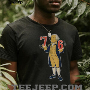 George Washington cartoon 6 7 7 6 America shirt