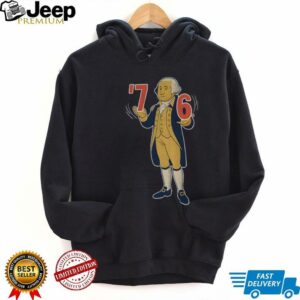 George Washington cartoon 6 7 7 6 America shirt