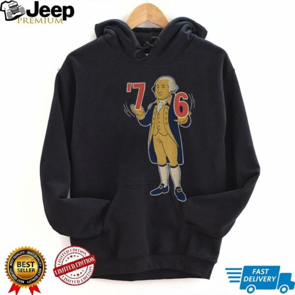 George Washington cartoon 6 7 7 6 America shirt