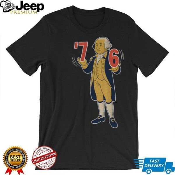 George Washington cartoon 6 7 7 6 America shirt