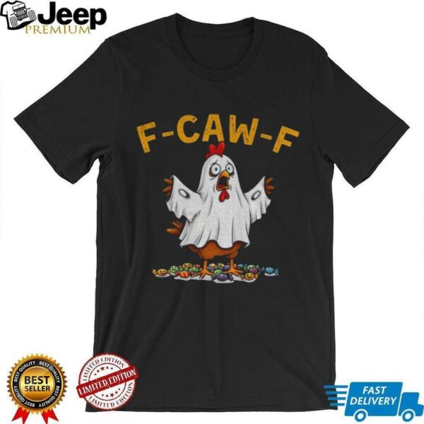 Ghost F CAW F Chicken political parody Halloween shirt