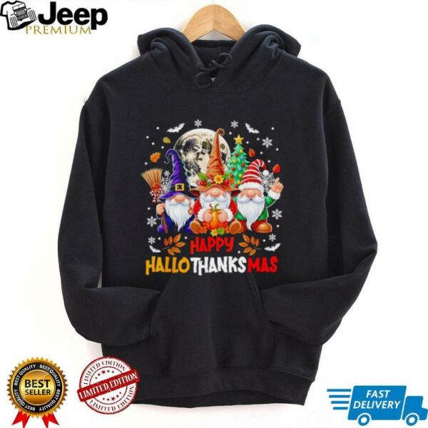 Gnomes happy Hallothanksmas shirt