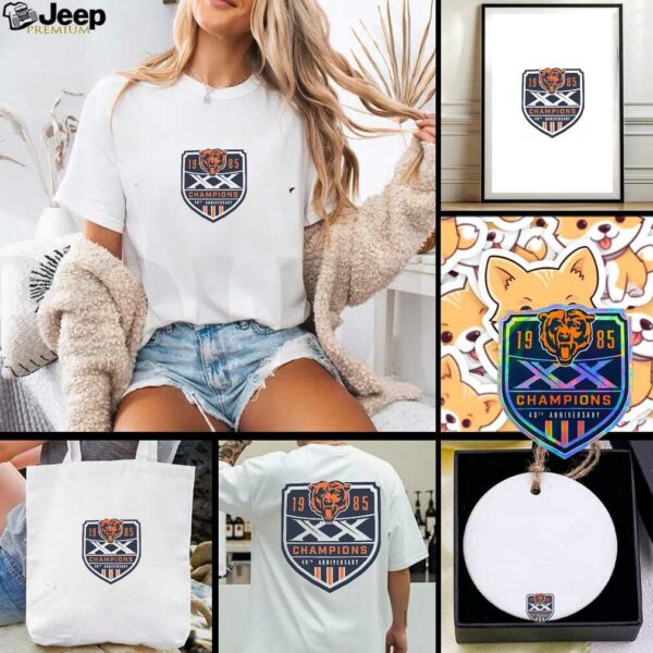 Gray Chicago Bears Super Bowl XX Champions 40th Anniversary Franklin T Shirt