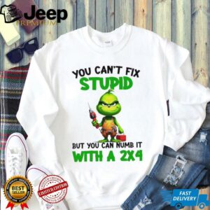 Grinch you can’t fix stupid but you can numb it with a 2×4 Christmas shirt