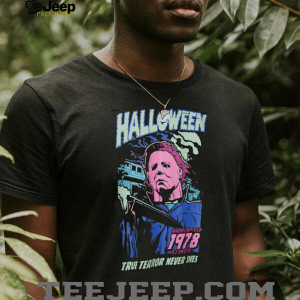 Halloween Michael Meyers Neon Graphic Shirt