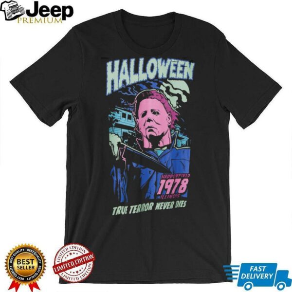 Halloween Michael Meyers Neon Graphic Shirt
