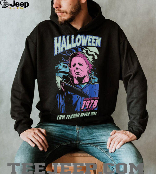 Halloween Michael Meyers Neon Graphic Shirt
