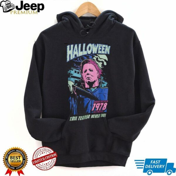 Halloween Michael Meyers Neon Graphic Shirt