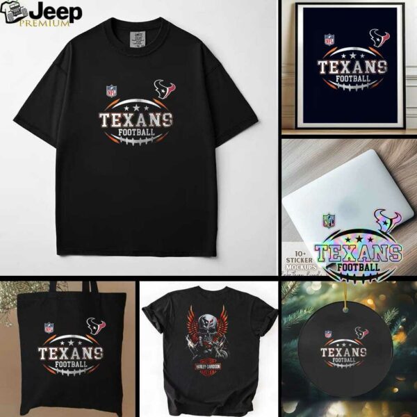 Houston Texans NFL Harley Davidson motorcycle graphic shirt