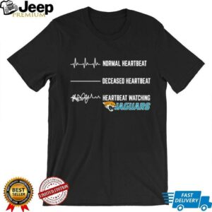 Jacksonville Jaguars Football NFL normal heartbeat deceased heartbeat heartbeat watching shirt