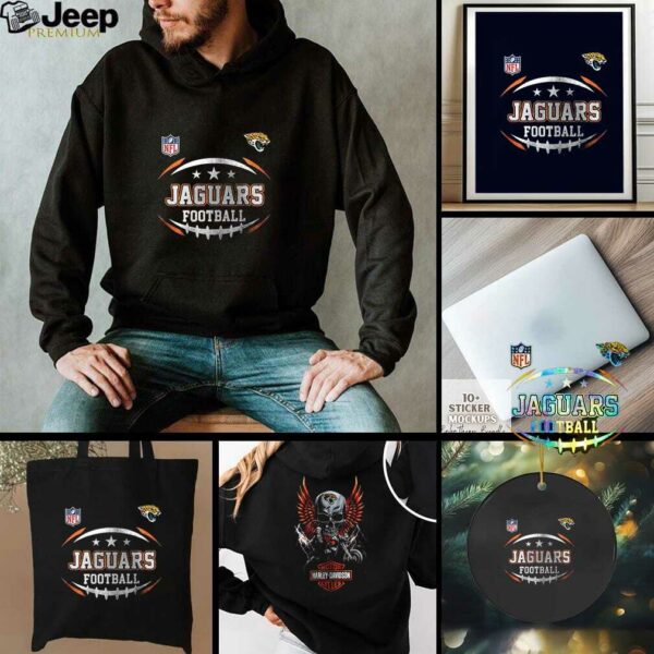 Jacksonville Jaguars NFL Harley Davidson motorcycle graphic shirt