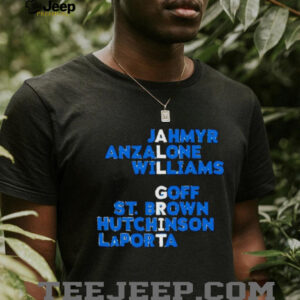 Jahmyr Anzalone Williams Goff St. Brown Hutchinson Laporta Detroit Lions...