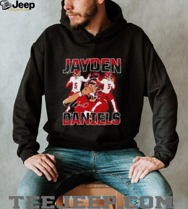 Jayden Daniels masterpiece triple player shirt