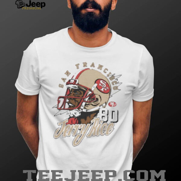Jerry Rice San Francisco 49ers retired player caricature shirt