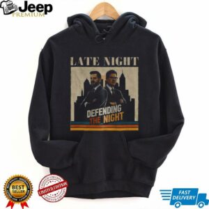 Jimmy Kimmel and Stephen Colbert late night defending the night shirt