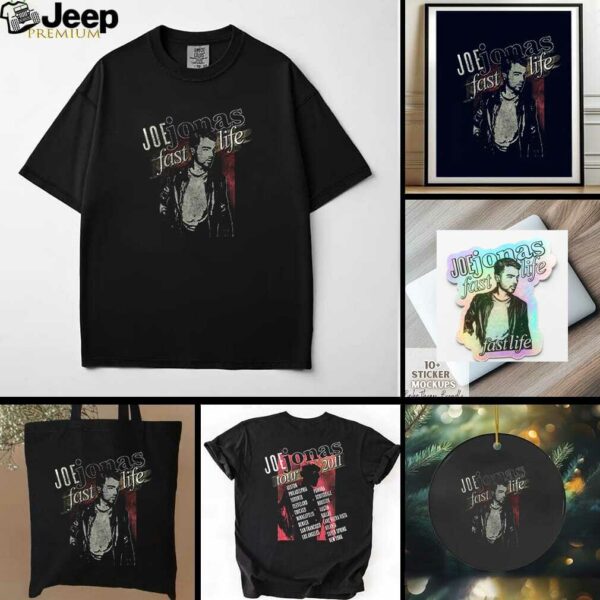 Jonas Brothers Joe Jonas fastlife tour 2011 cities shirt