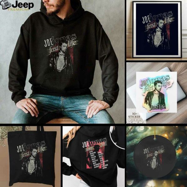 Jonas Brothers Joe Jonas fastlife tour 2011 cities shirt