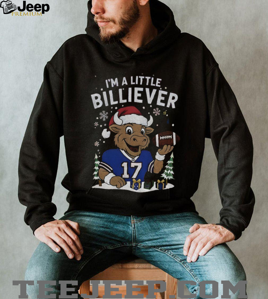 Josh Allen 17 Buffalo Bills mascot Football NFL I’m a little billiever Merry Christmas shirt Josh Allen 17 Buffalo Bills mascot Football NFL I’m a little billiever Merry Christmas shirt