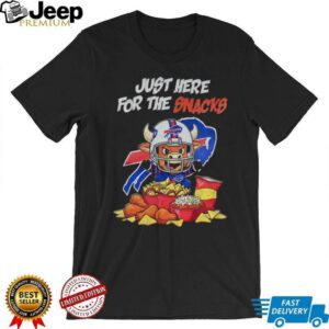 Just Here for the Snacks Buffalo Bills mascot Football NFL 2025 shirt