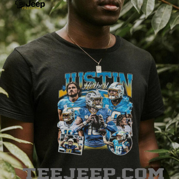 Justin Herbert Shirt, Football American Graphic Vintage, 90s Bootleg Inspired Gift Fan Unisex T shirt
