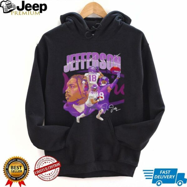 Justin Jefferson Minnesota Collage Signature Shirt