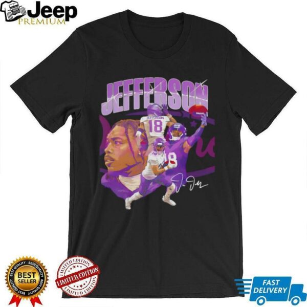 Justin Jefferson Minnesota Collage Signature Shirt