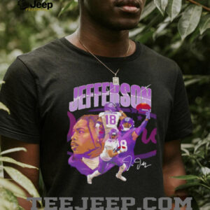 Justin Jefferson Minnesota Collage Signature Shirt