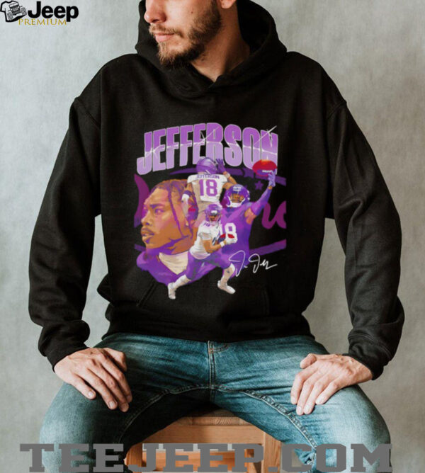 Justin Jefferson Minnesota Collage Signature Shirt