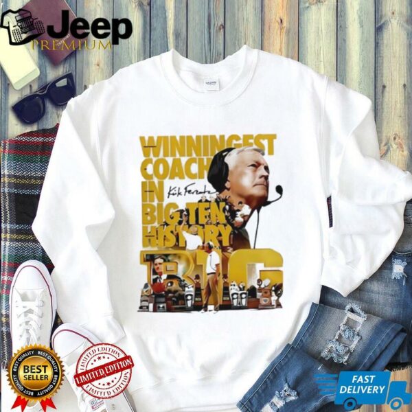 Kirk Ferentz Iowa Hawkeyes winningest coach in Big Ten football history signature shirt