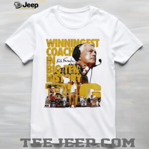 Kirk Ferentz Iowa Hawkeyes winningest coach in Big Ten football history signature shirt