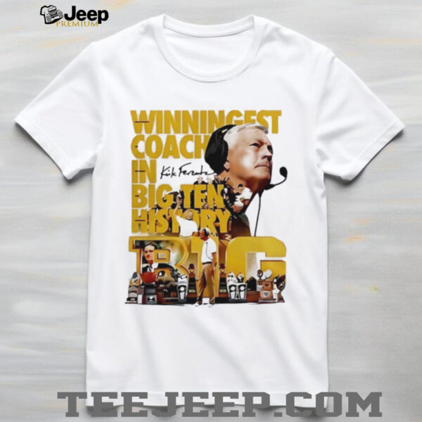 Kirk Ferentz Iowa Hawkeyes winningest coach in Big Ten football history signature shirt