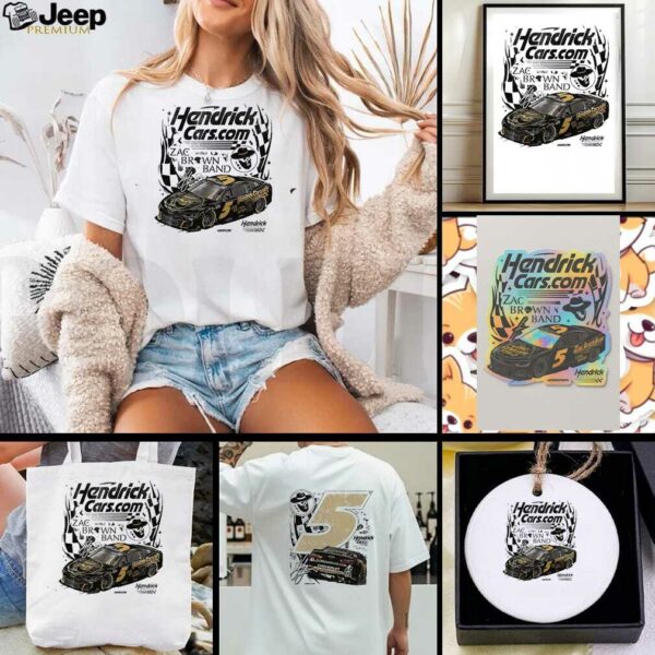 Kyle Larson Hendrick motorsports team collection Olive Hendrick cars Zac Brown band signature shirt