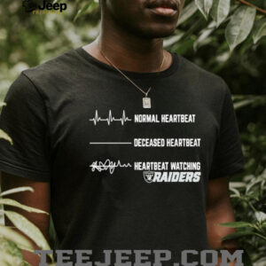 Las Vegas Raiders Football NFL normal heartbeat deceased heartbeat heartbeat watching shirt