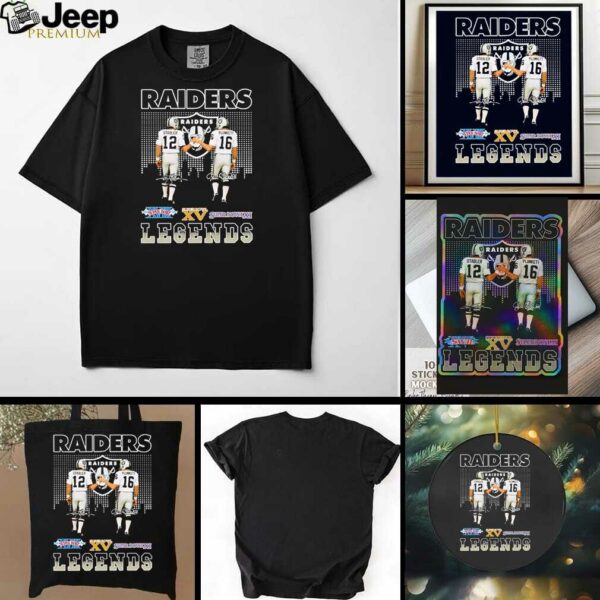 Las Vegas Raiders city Skyline Stabler and Plunkett legends Super Bowl signature shirt