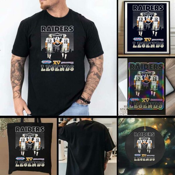 Las Vegas Raiders city Skyline Stabler and Plunkett legends Super Bowl signature shirt