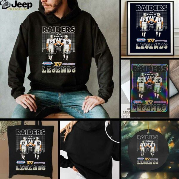 Las Vegas Raiders city Skyline Stabler and Plunkett legends Super Bowl signature shirt