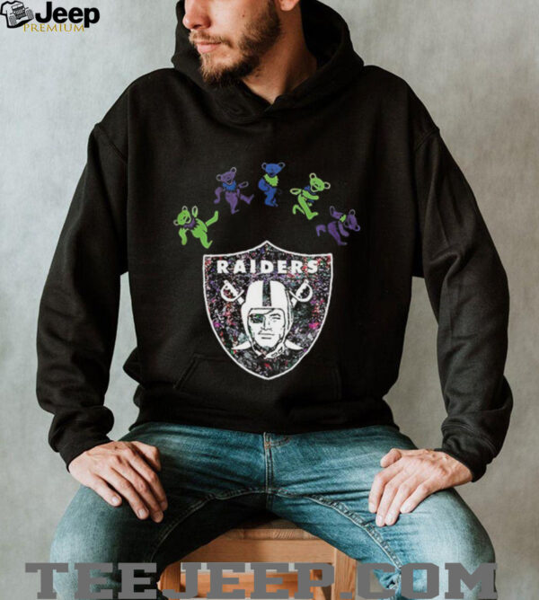 Las Vegas Raiders x Grateful Dead night 2025 bears logo shirt