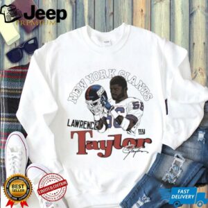 Lawrence Taylor New York Giants player signature caricature shirt