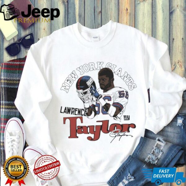 Lawrence Taylor New York Giants player signature caricature shirt