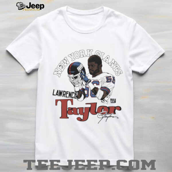 Lawrence Taylor New York Giants player signature caricature shirt